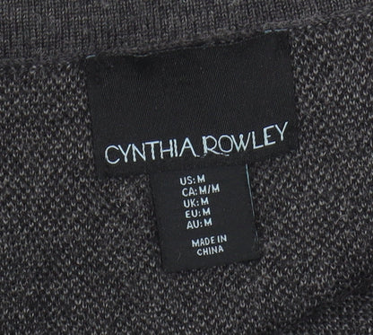 Cynthia Rowley Women's Grey Animal Print Knit Skirt M