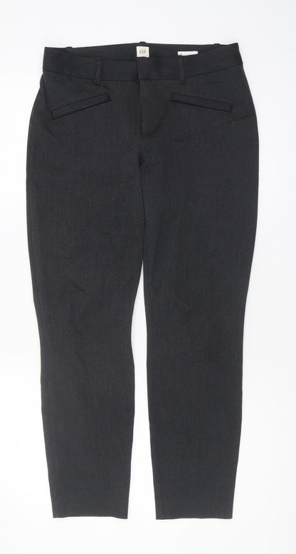 Womens UK Size 6 Gap Curvy Fit Ankle Black Trousers
