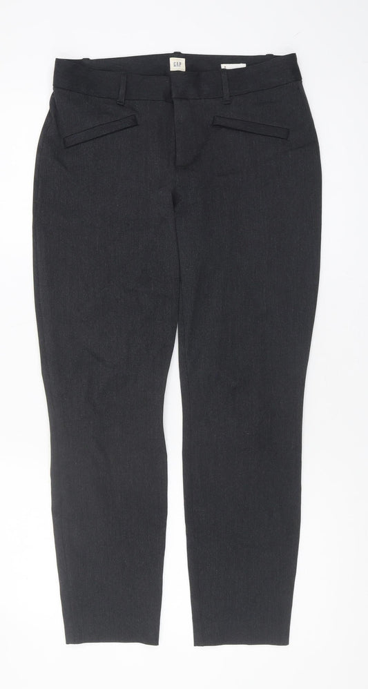 Womens UK Size 6 Gap Curvy Fit Ankle Black Trousers