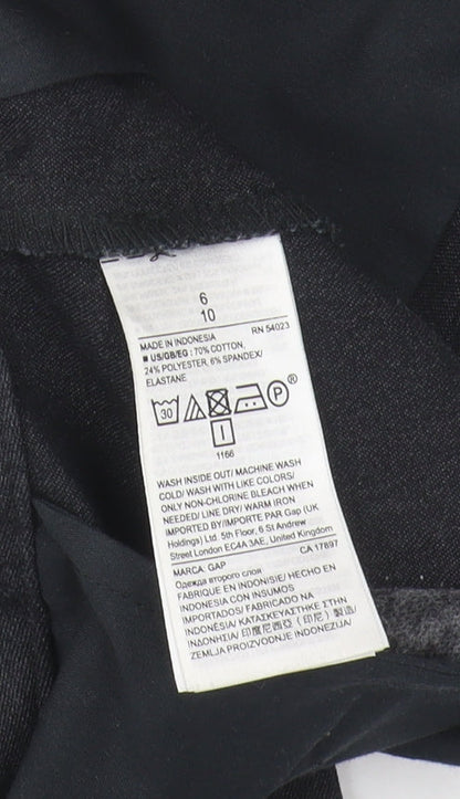 Womens UK Size 6 Gap Curvy Fit Ankle Black Trousers