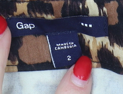 Gap Women’s Multicoloured Pencil Skirt Size 2 - Animal Print