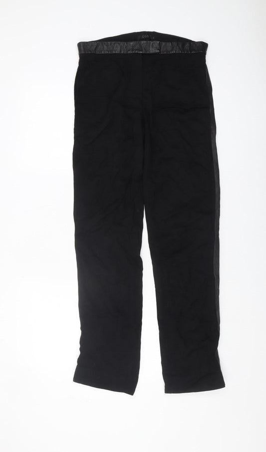 COS Black Women's Viscose Trousers Size 8 Elegant Style