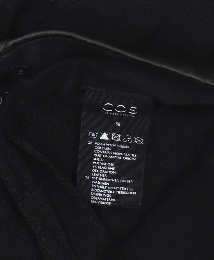 COS Black Women's Viscose Trousers Size 8 Elegant Style