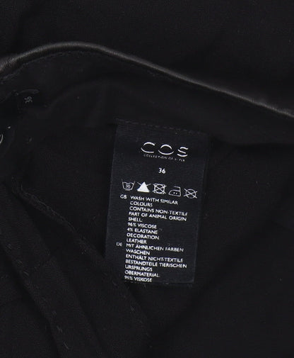 COS Black Women's Viscose Trousers Size 8 Elegant Style