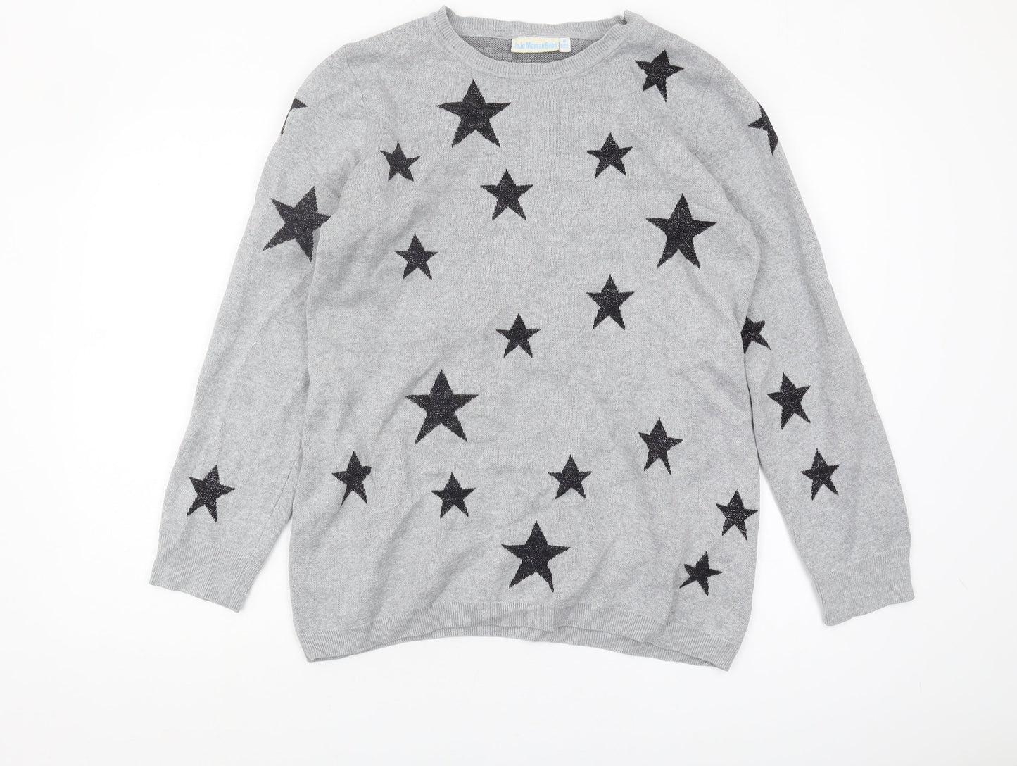 Womens UK Size M JoJo Maman Bébé Grey Pullover Jumper