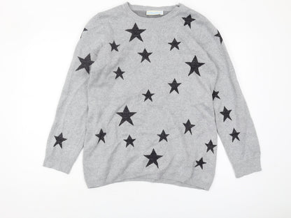 Womens UK Size M JoJo Maman Bébé Grey Pullover Jumper