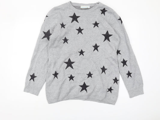 Womens UK Size M JoJo Maman Bébé Grey Pullover Jumper