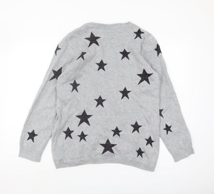 Womens UK Size M JoJo Maman Bébé Grey Pullover Jumper