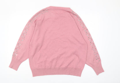 Womens UK Size 12 Sonder Studio Pink Pullover Jumper