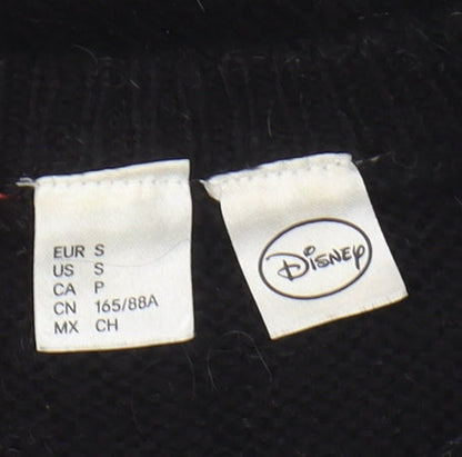Disney Women's Black Pullover Mickey Mouse Jumper S