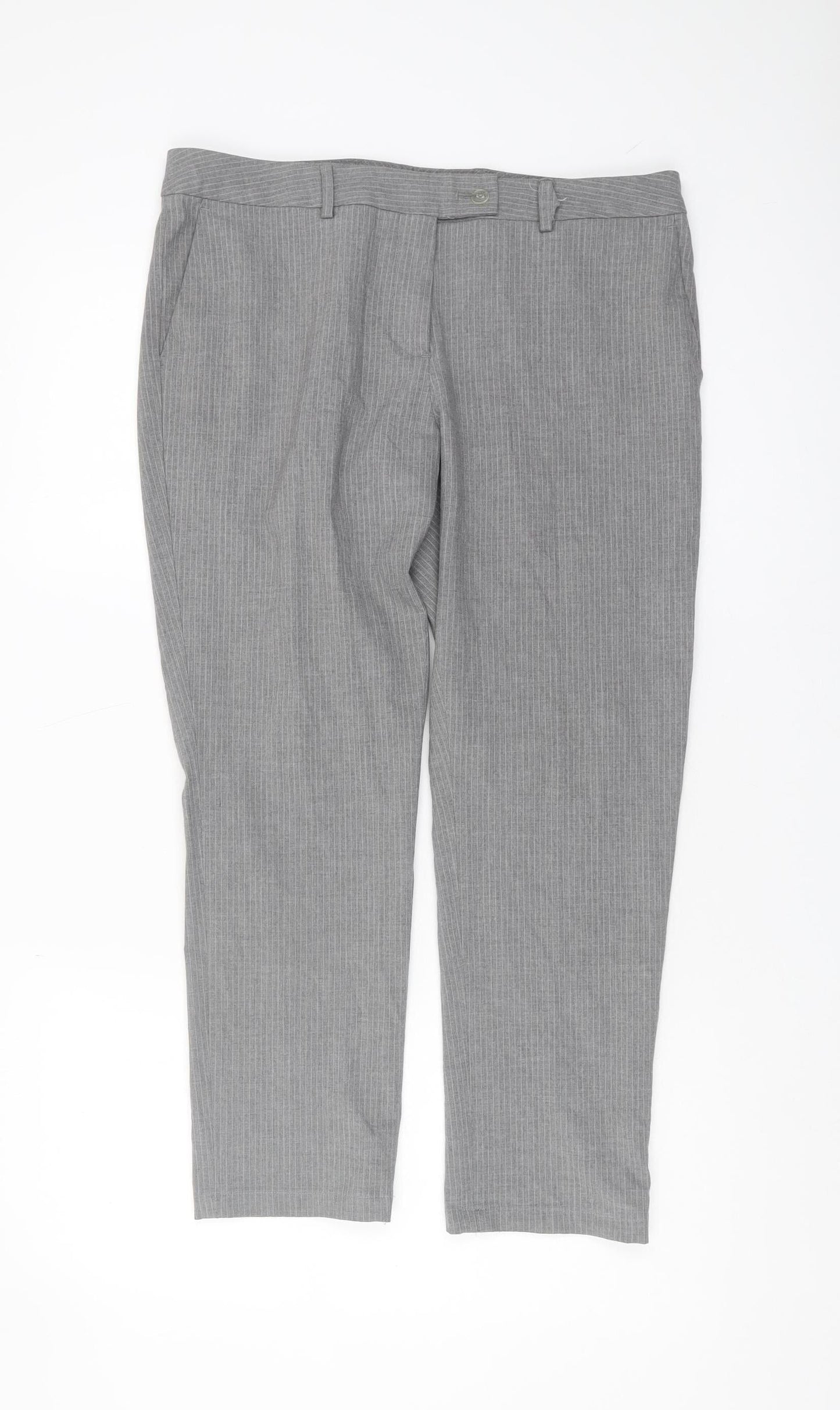Van Heusen Women's Grey Dress Pants, Size 32, Elegant Fit