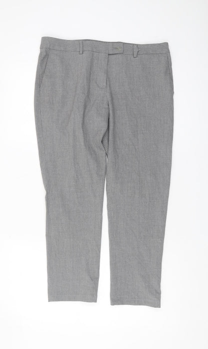 Van Heusen Women's Grey Dress Pants, Size 32, Elegant Fit
