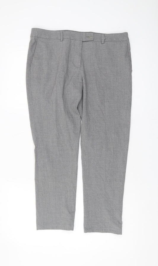 Van Heusen Women's Grey Dress Pants, Size 32, Elegant Fit