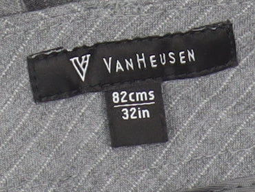 Van Heusen Women's Grey Dress Pants, Size 32, Elegant Fit
