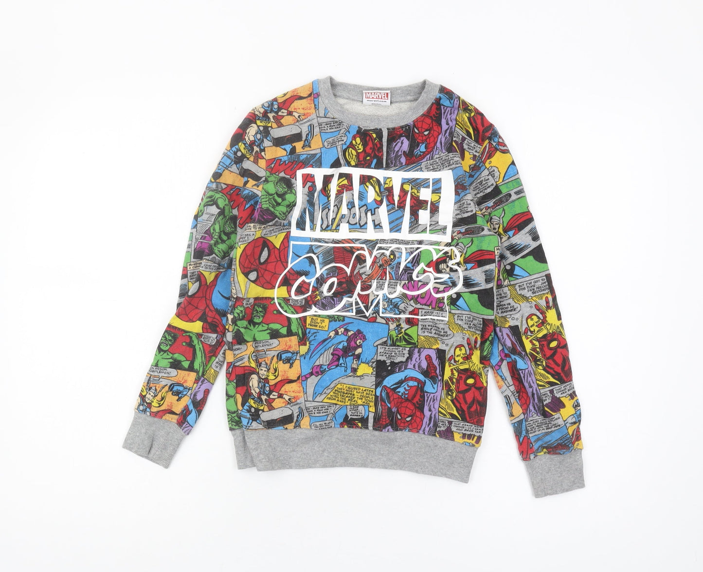 Next Boys Marvel Comics Multicoloured Pullover Sweatshirt 9Y