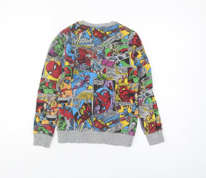 Next Boys Marvel Comics Multicoloured Pullover Sweatshirt 9Y