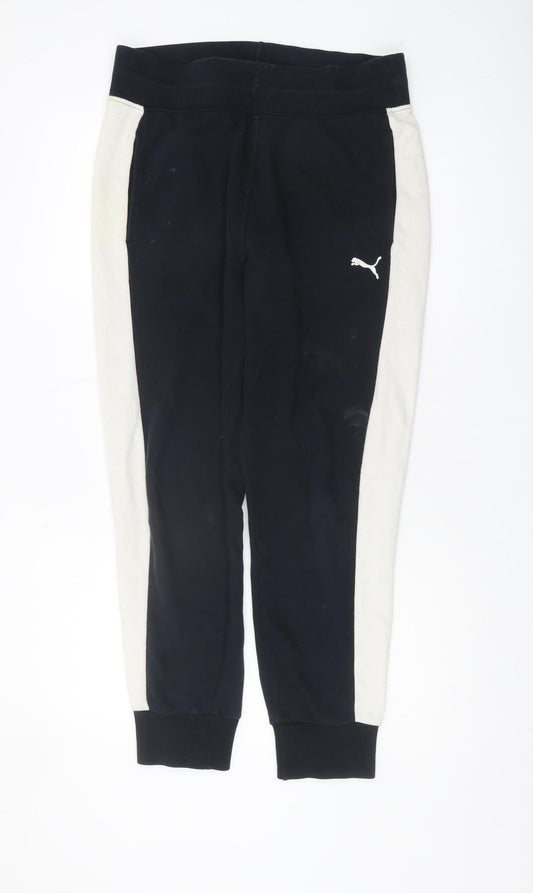 Puma Men's Black Jogger Trousers, Size L, Casual Comfort