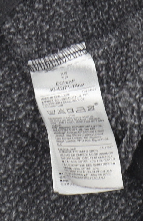 GAP Unisex Grey Hoodie XS - Casual Logo Fleece Pullover