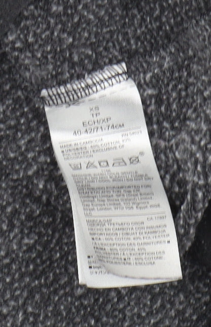 GAP Unisex Grey Hoodie XS - Casual Logo Fleece Pullover