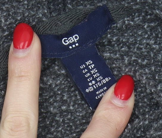 GAP Unisex Grey Hoodie XS - Casual Logo Fleece Pullover