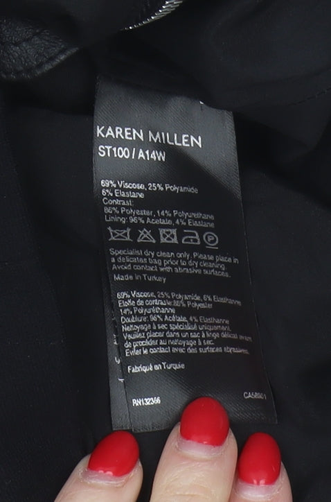 Karen Millen Women's Black Pencil Skirt, Size 8