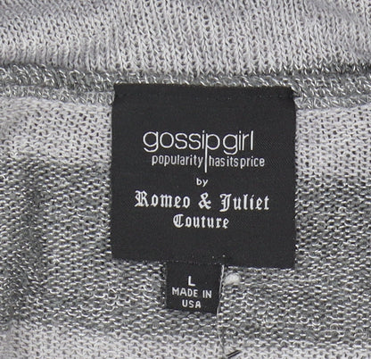 Romeo & Juliet Couture Womens Grey Striped Pullover Jumper L