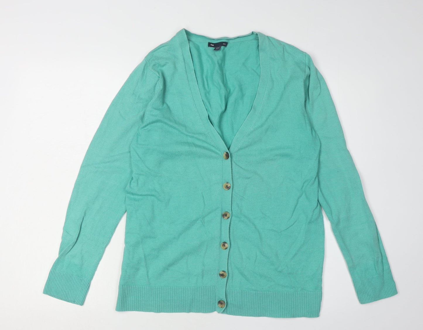 Gap Women's Green Cardigan Size L V-Neck