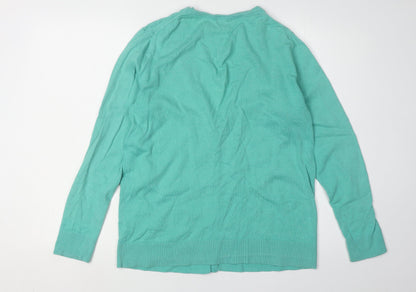 Gap Women's Green Cardigan Size L V-Neck