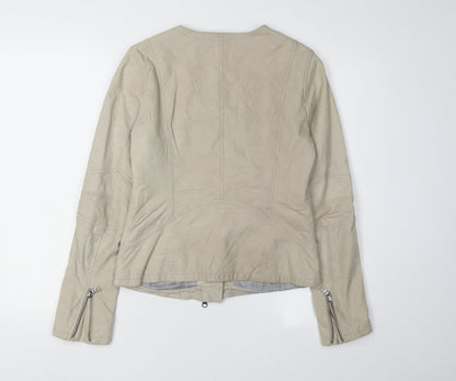 Banana Republic Women's Beige Leather Jacket XS