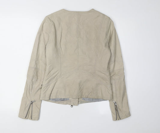 Banana Republic Women's Beige Leather Jacket XS
