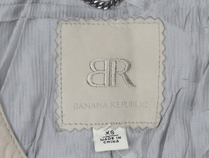 Banana Republic Women's Beige Leather Jacket XS