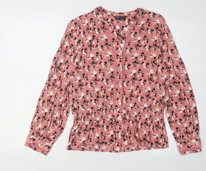 Womens UK Size 12 Marks and Spencer Pink  Blouse