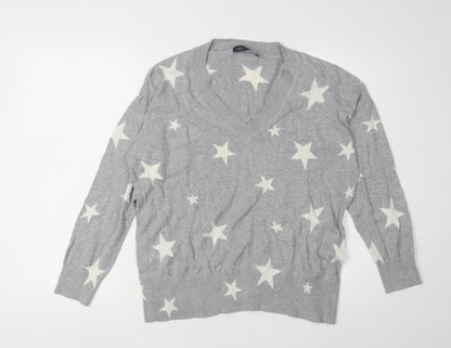 Womens UK Size M Marks and Spencer Grey Pullover Jumper
