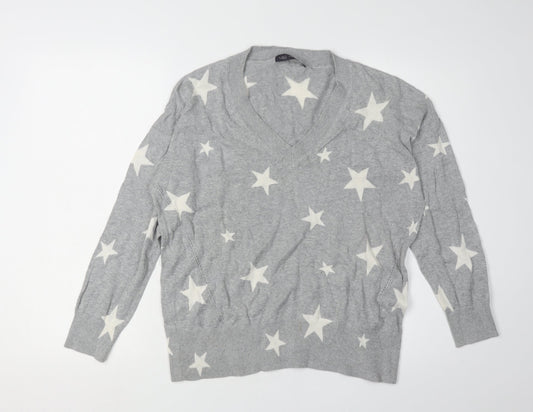 Womens UK Size M Marks and Spencer Grey Pullover Jumper