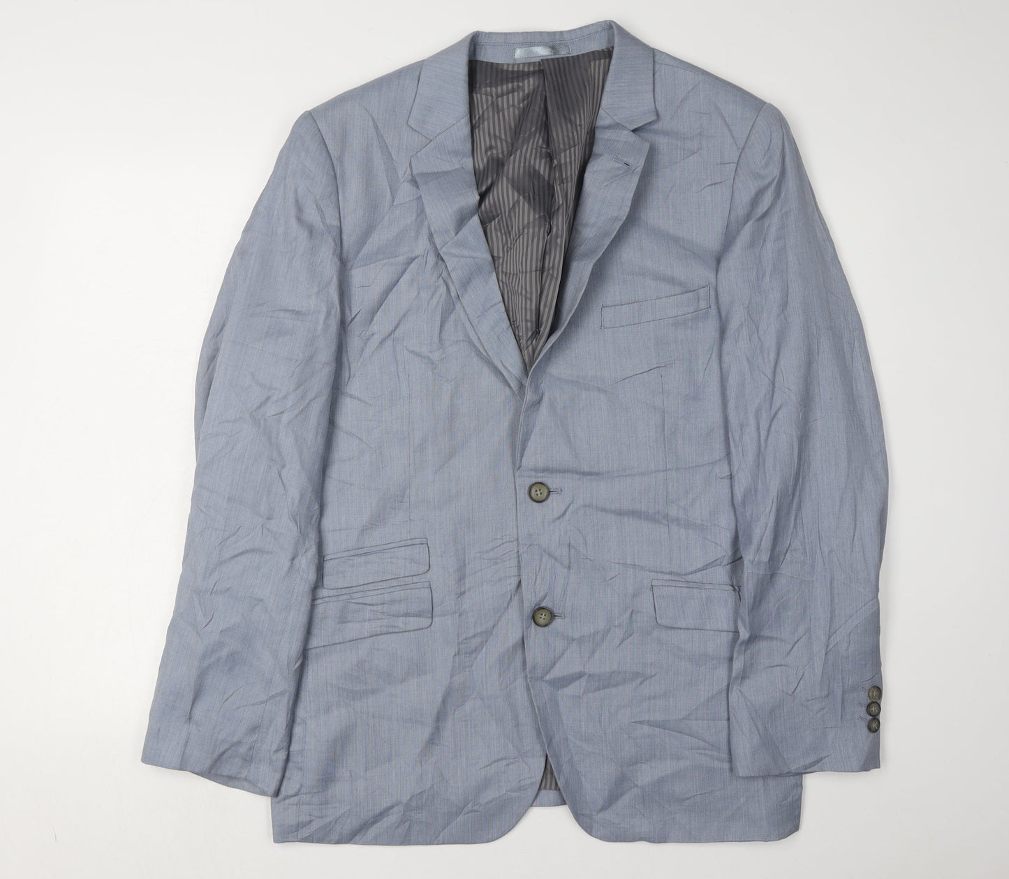 Mens UK Size 44 Greenwoods Regular Blue Suit Jacket