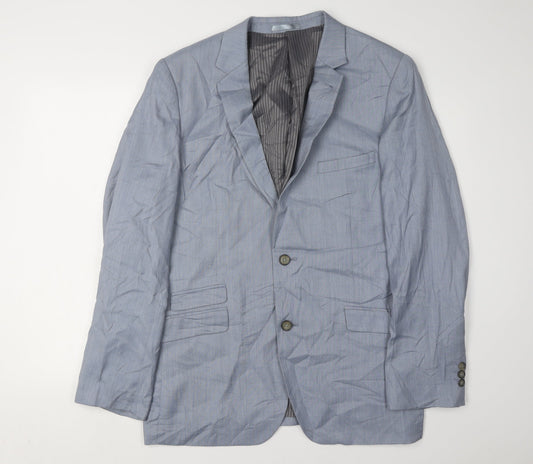 Mens UK Size 44 Greenwoods Regular Blue Suit Jacket