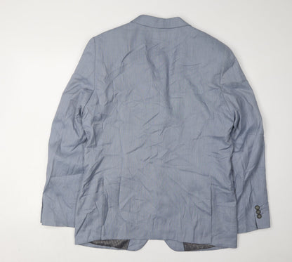 Mens UK Size 44 Greenwoods Regular Blue Suit Jacket
