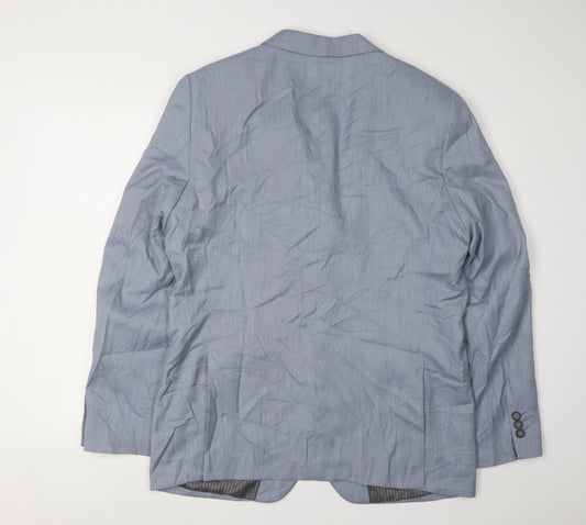 Mens UK Size 44 Greenwoods Regular Blue Suit Jacket