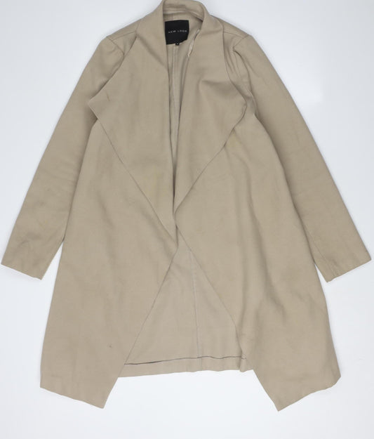 New Look Women's Beige Long Coat Size 6
