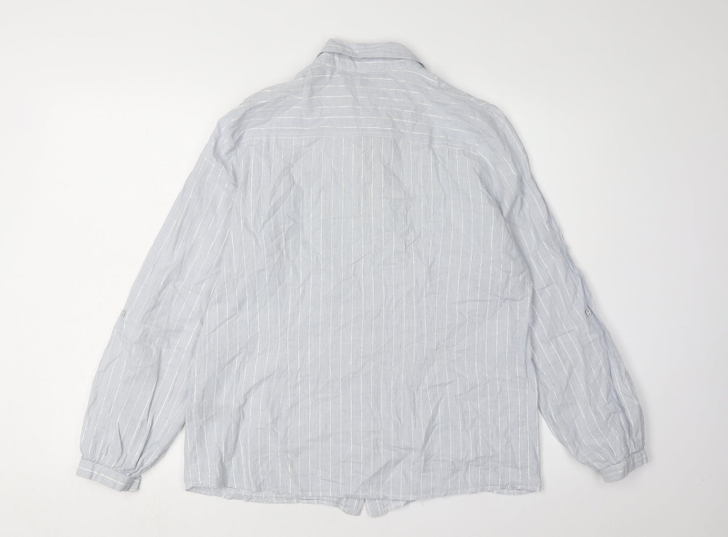 Womens UK Size 14 Debenhams White  Button-Up