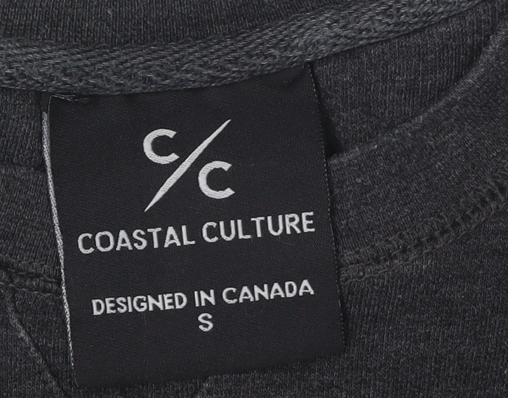 Coastal Culture Unisex Black Pullover Sweatshirt S