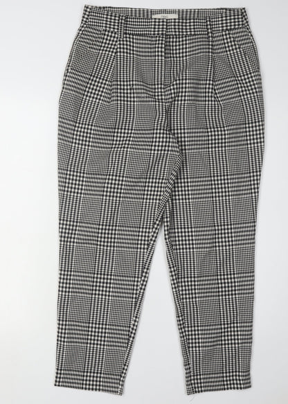 Womens UK Size 12 NEXT Regular Fit Casual Black Trousers