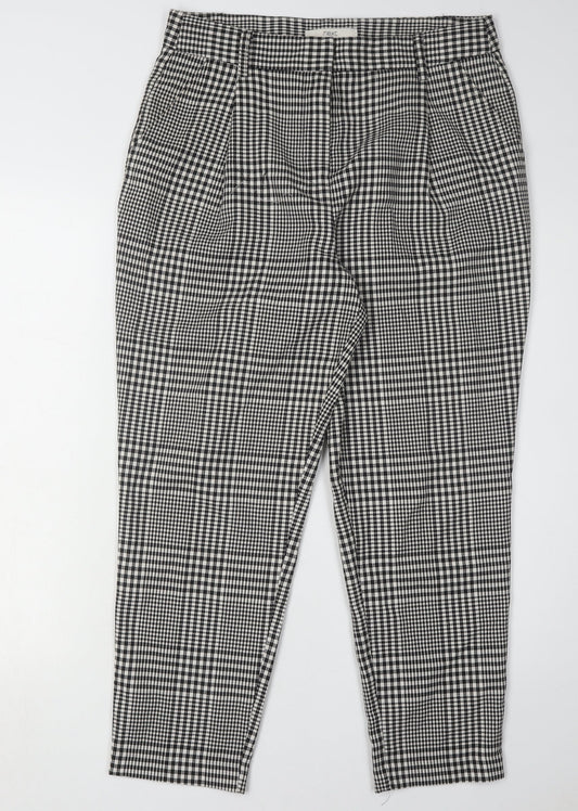 Womens UK Size 12 NEXT Regular Fit Casual Black Trousers