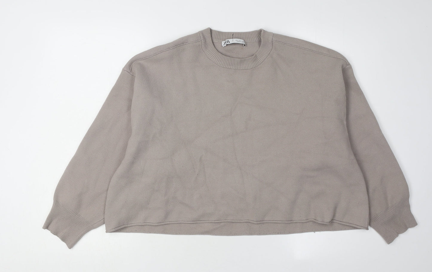 Womens UK Size L Zara Beige Pullover