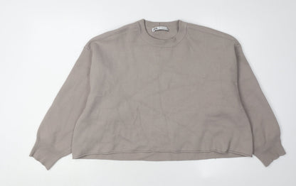 Womens UK Size L Zara Beige Pullover