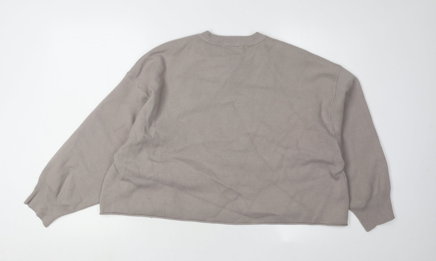 Womens UK Size L Zara Beige Pullover