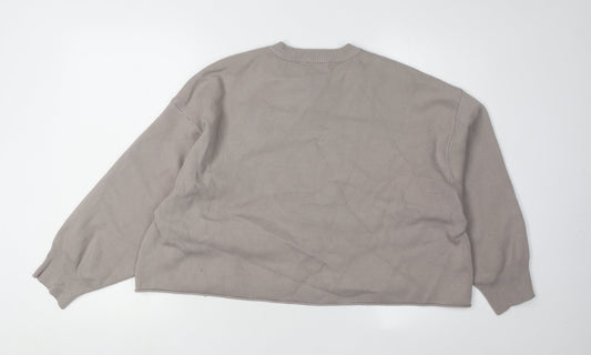 Womens UK Size L Zara Beige Pullover
