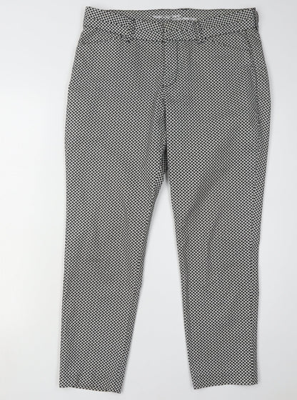 Womens UK Size 12 Gap Slim Fit Khakis Black Trousers