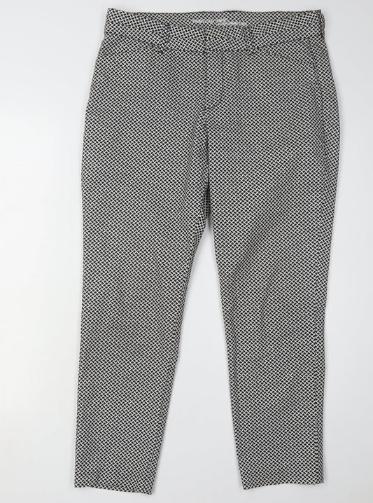 Womens UK Size 12 Gap Slim Fit Khakis Black Trousers
