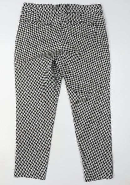 Womens UK Size 12 Gap Slim Fit Khakis Black Trousers